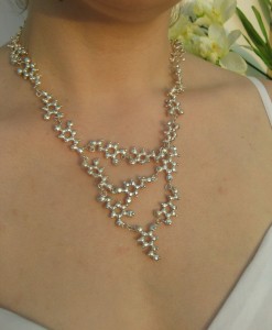 Dopamine Necklace Molecule Jewelry wed4 247x300 Dopamine Drop Front Necklace shop necklaces shop dopamine shop wedding jewelry silver science molecule jewelry jewelry handmade dopamine